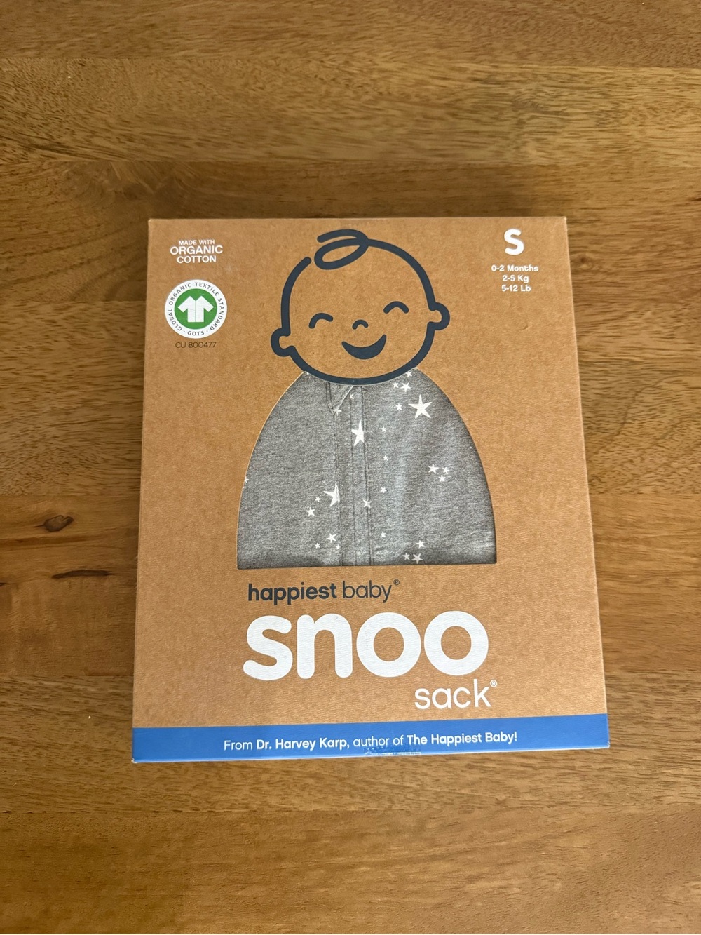 Happiest Baby Snoo Sack - Gray Stars - Size S (0-2 Months)